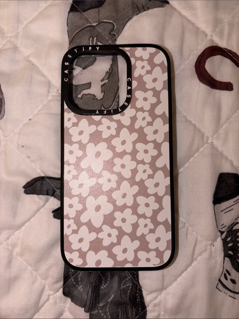 Casetify Pink and White Floral Phone Case iPhone 14 Pro